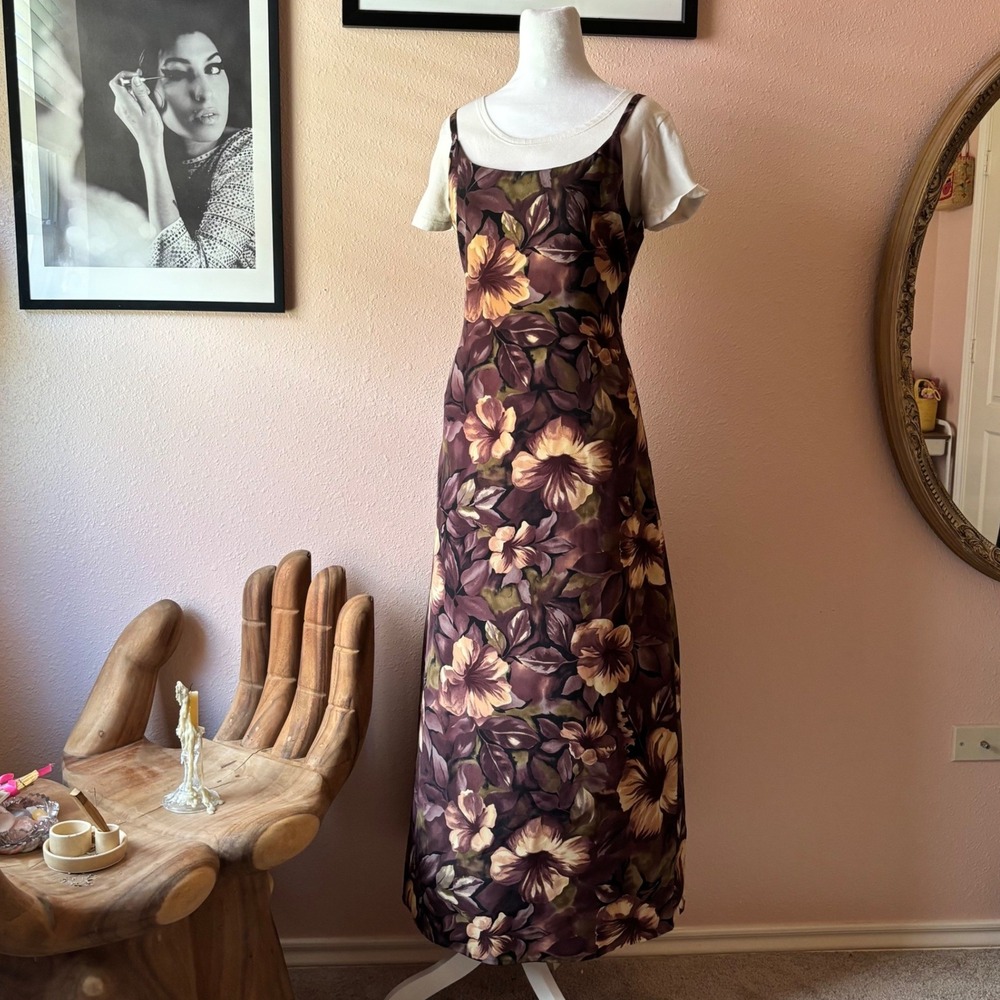 Vintage 90s Whimsy Cottagecore Floral Cami Dress